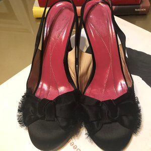 Kate Spade Satin Bow Sling Back Heels